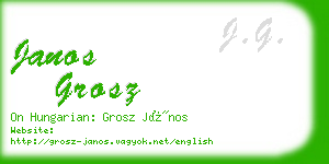 janos grosz business card